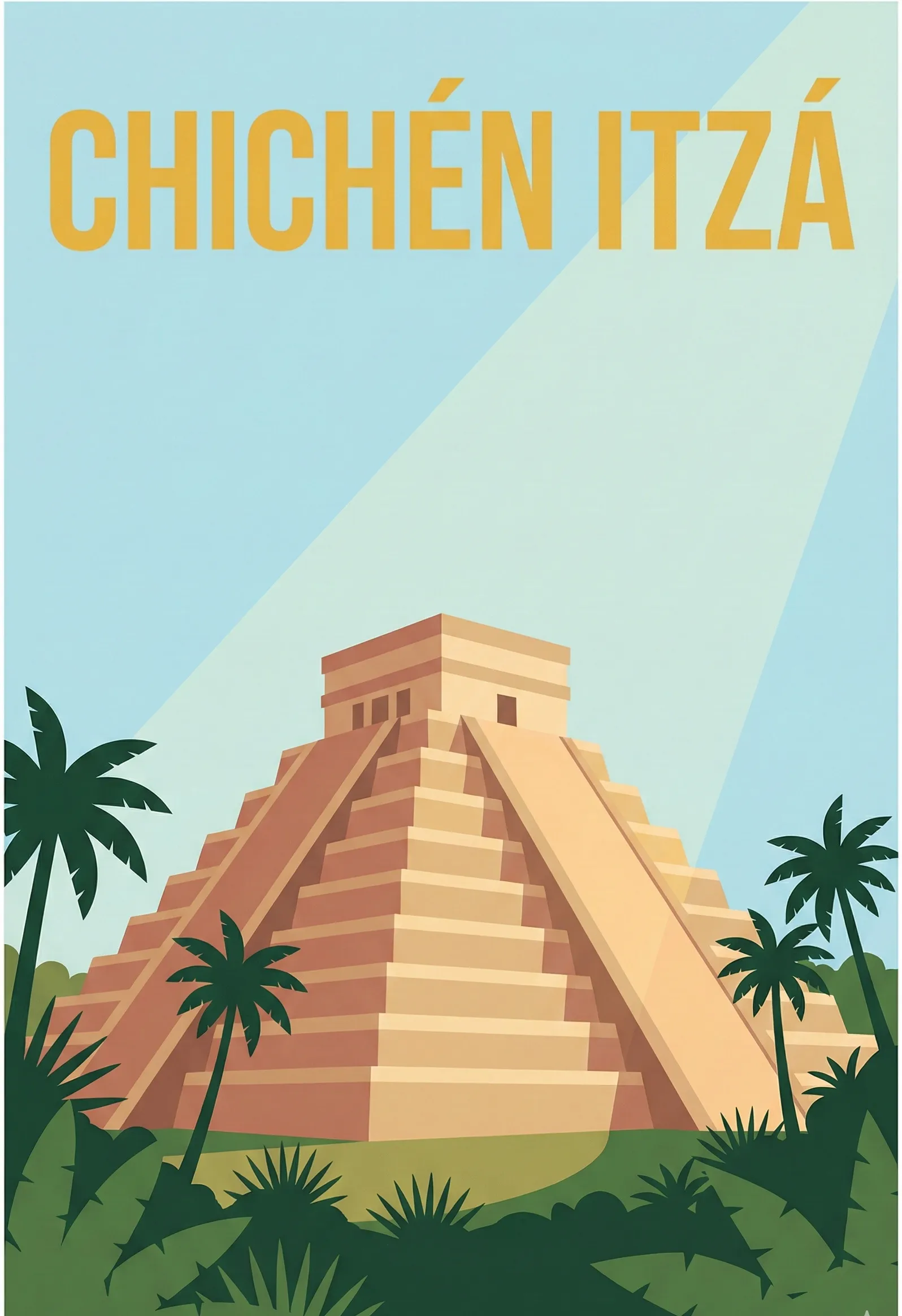 Affiche vintage Chichén Itzá – poster Chichén Itzá / Yucatan / Mexique