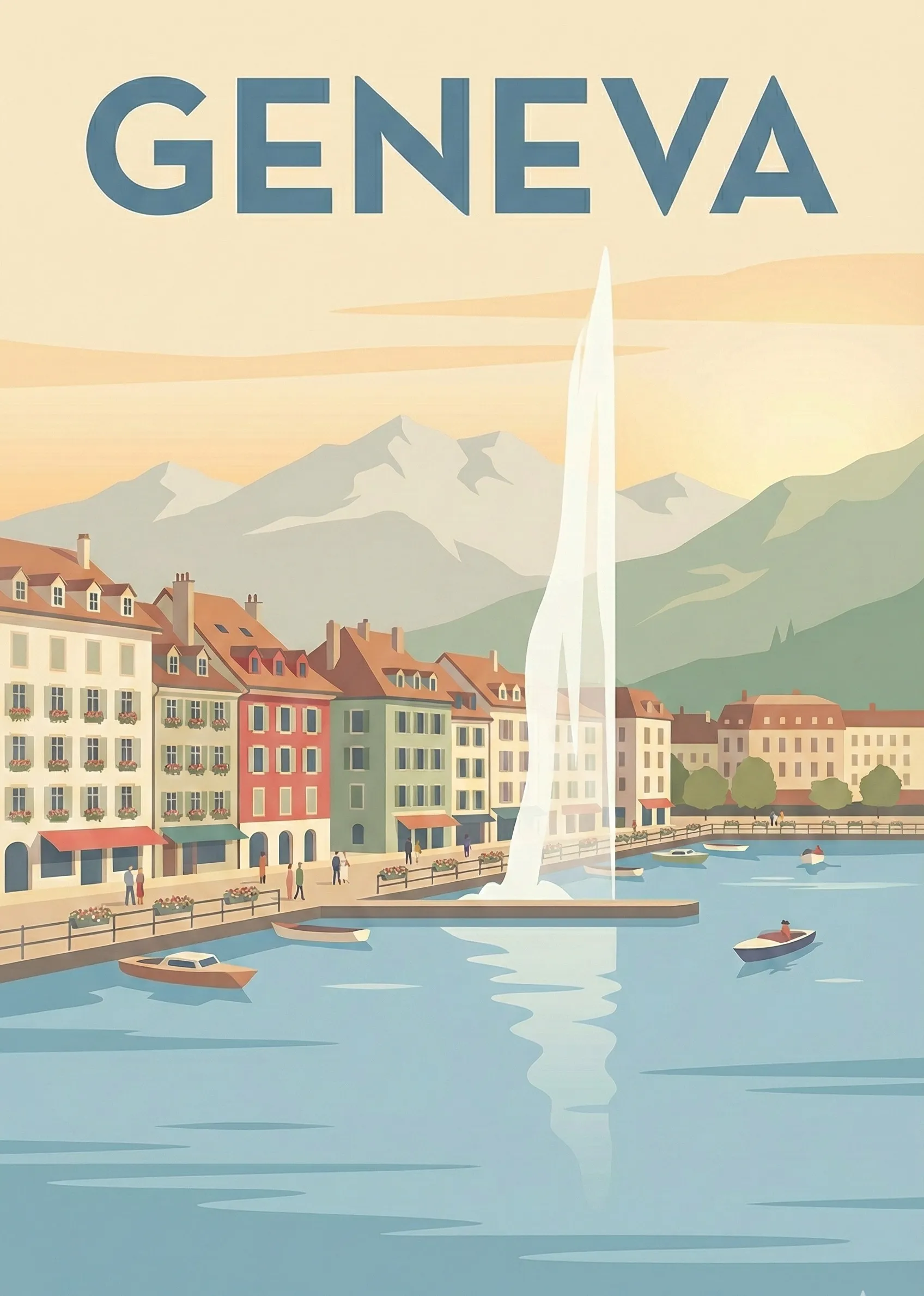 Affiche vintage Genève – poster Genève / Suisse romande / Suisse
