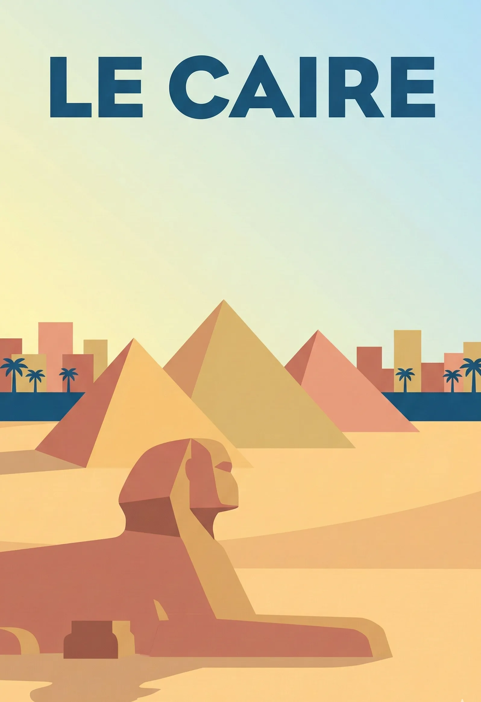 Affiche vintage Le Caire – poster Le Caire / Egypte
