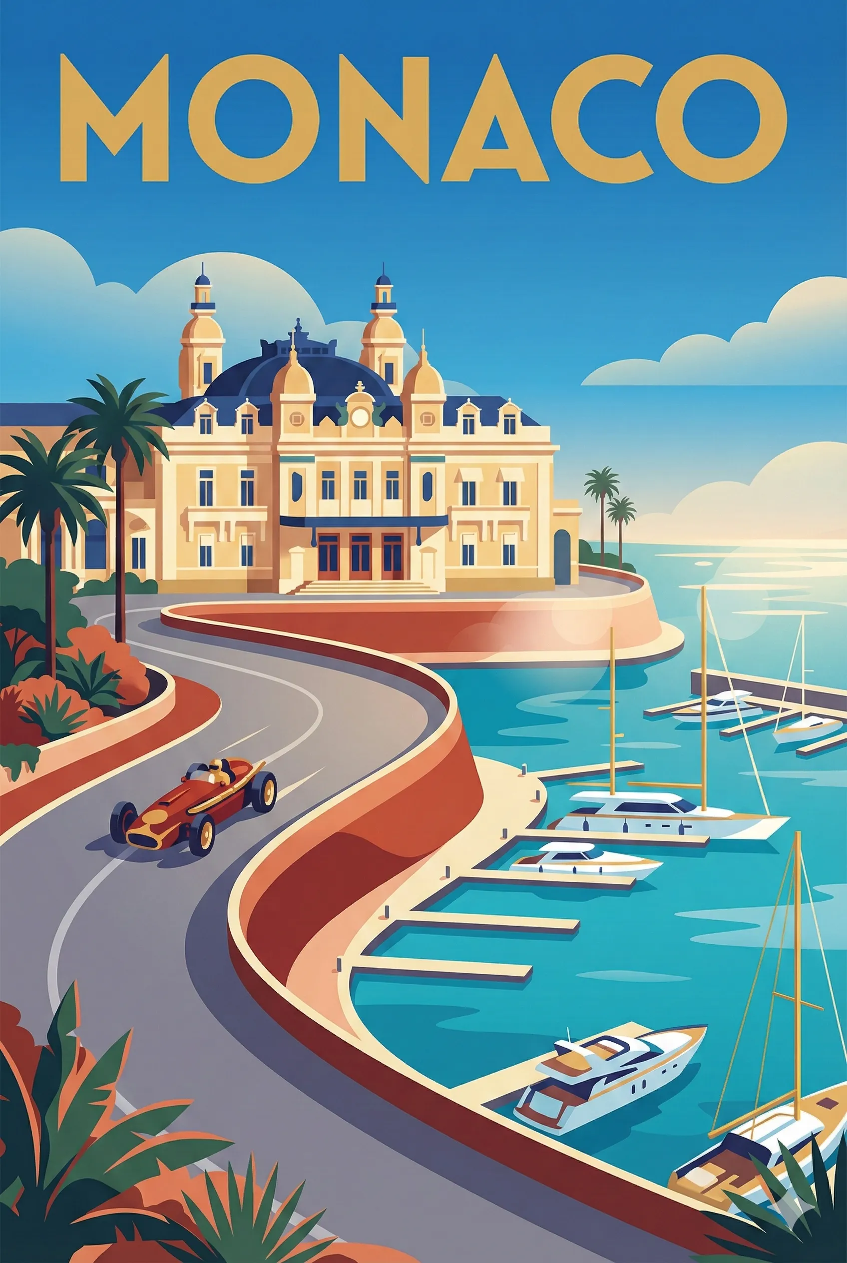 Affiche vintage Monaco – poster Monaco