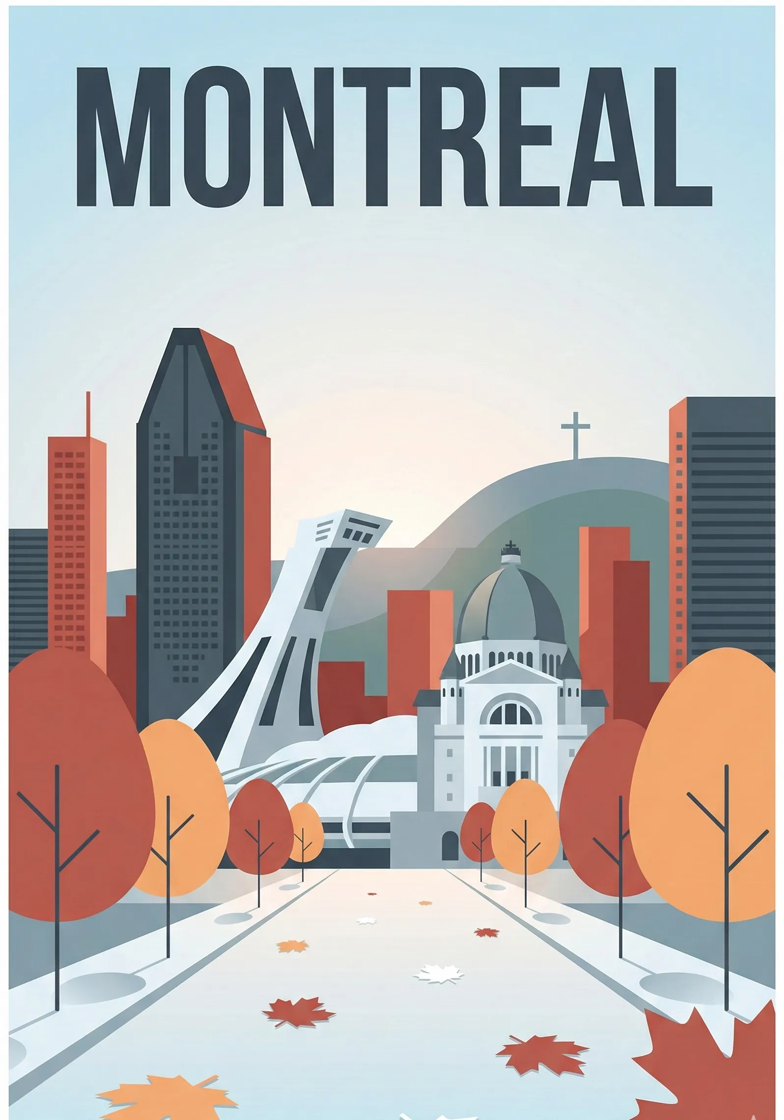 Affiche vintage Montreal – poster Montréal / Quebec / Canada