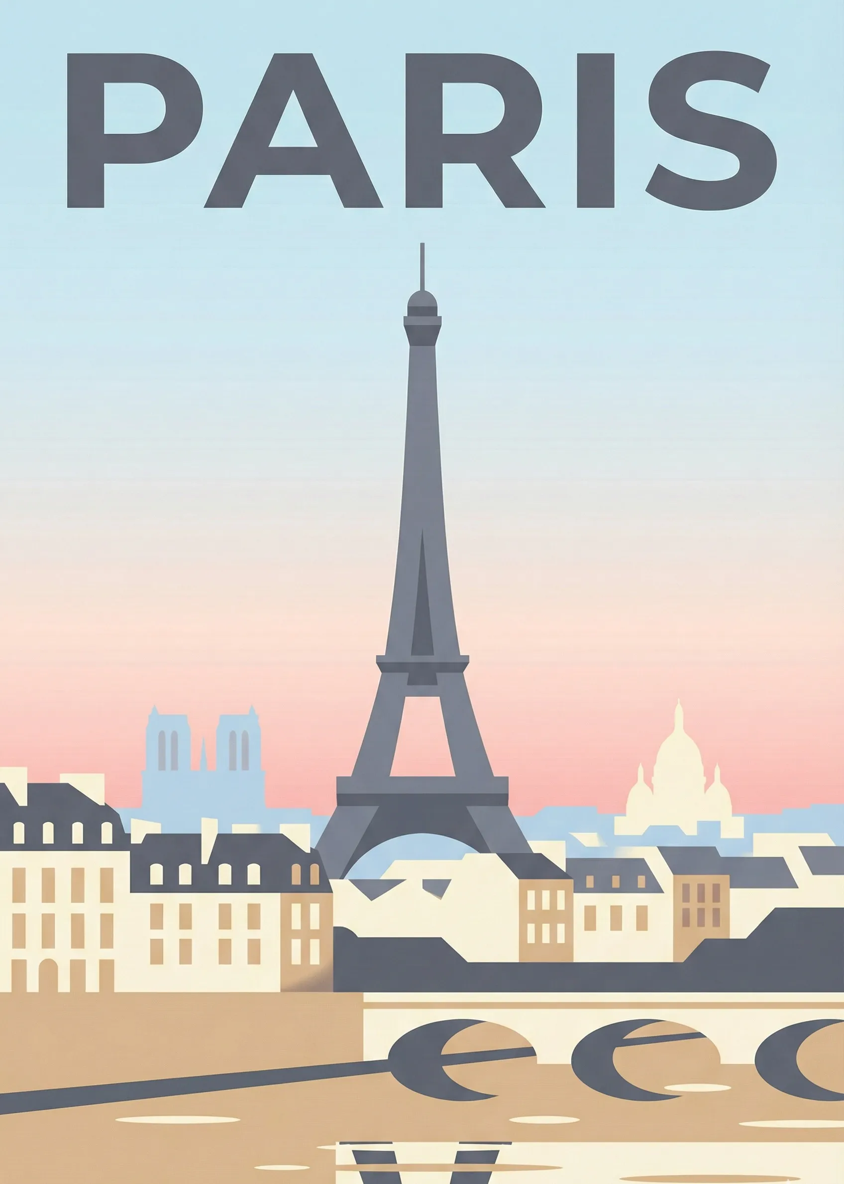 Affiche vintage Paris – poster Ile-de-France / France