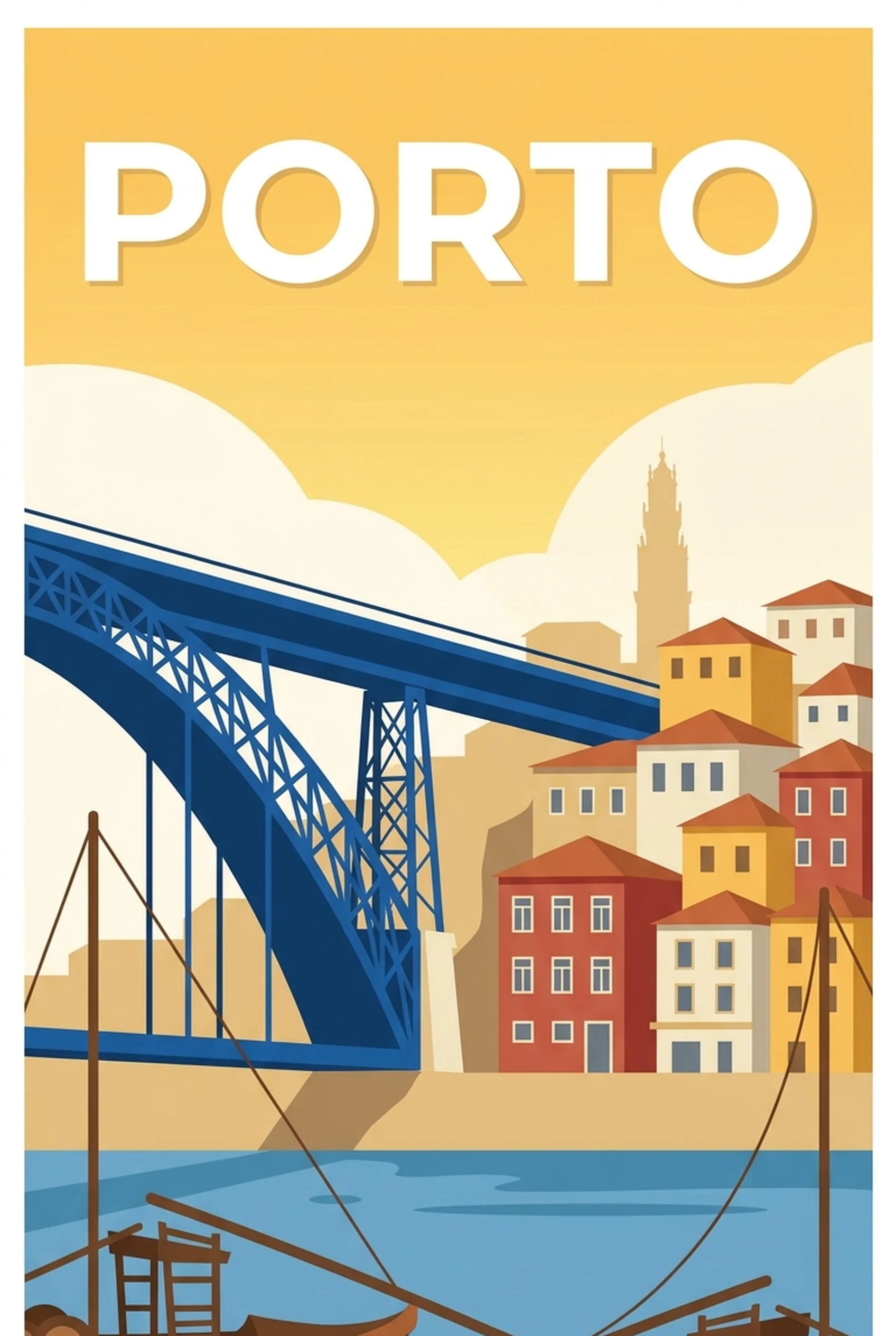 Affiche vintage Porto – poster District de Porto / Norte / Portugal
