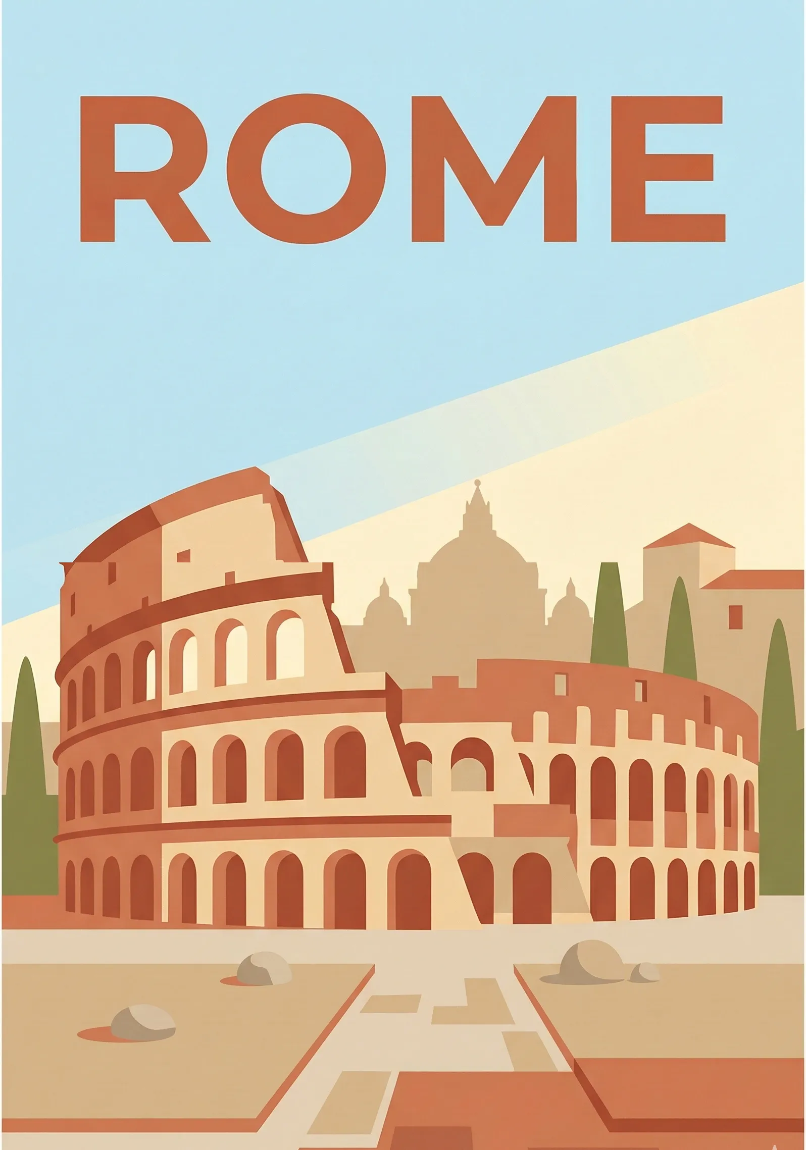 Affiche vintage Rome – poster Rome / Italie