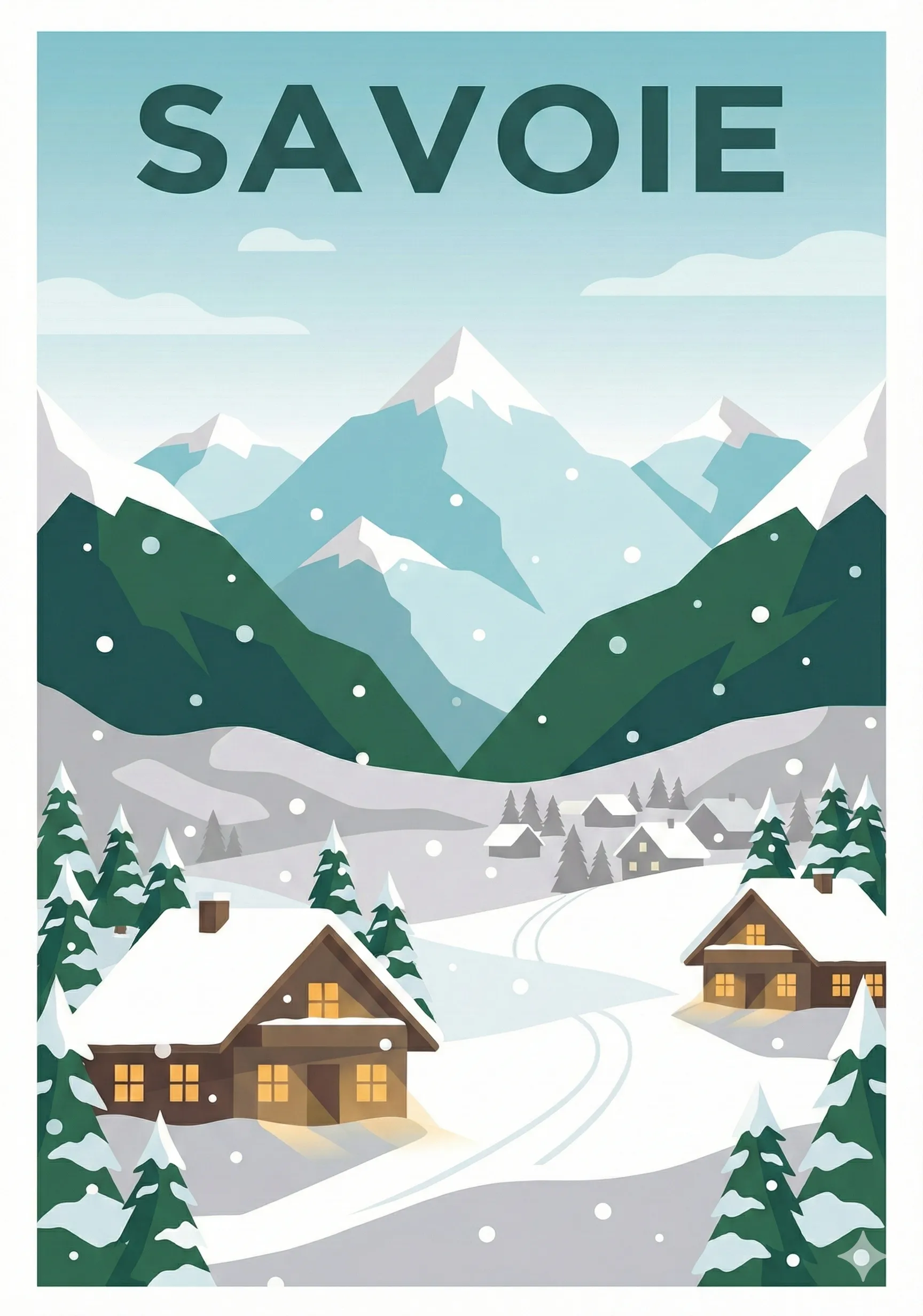 Affiche vintage Savoie – poster Savoie / Auvergne-Rhône-Alpes / France