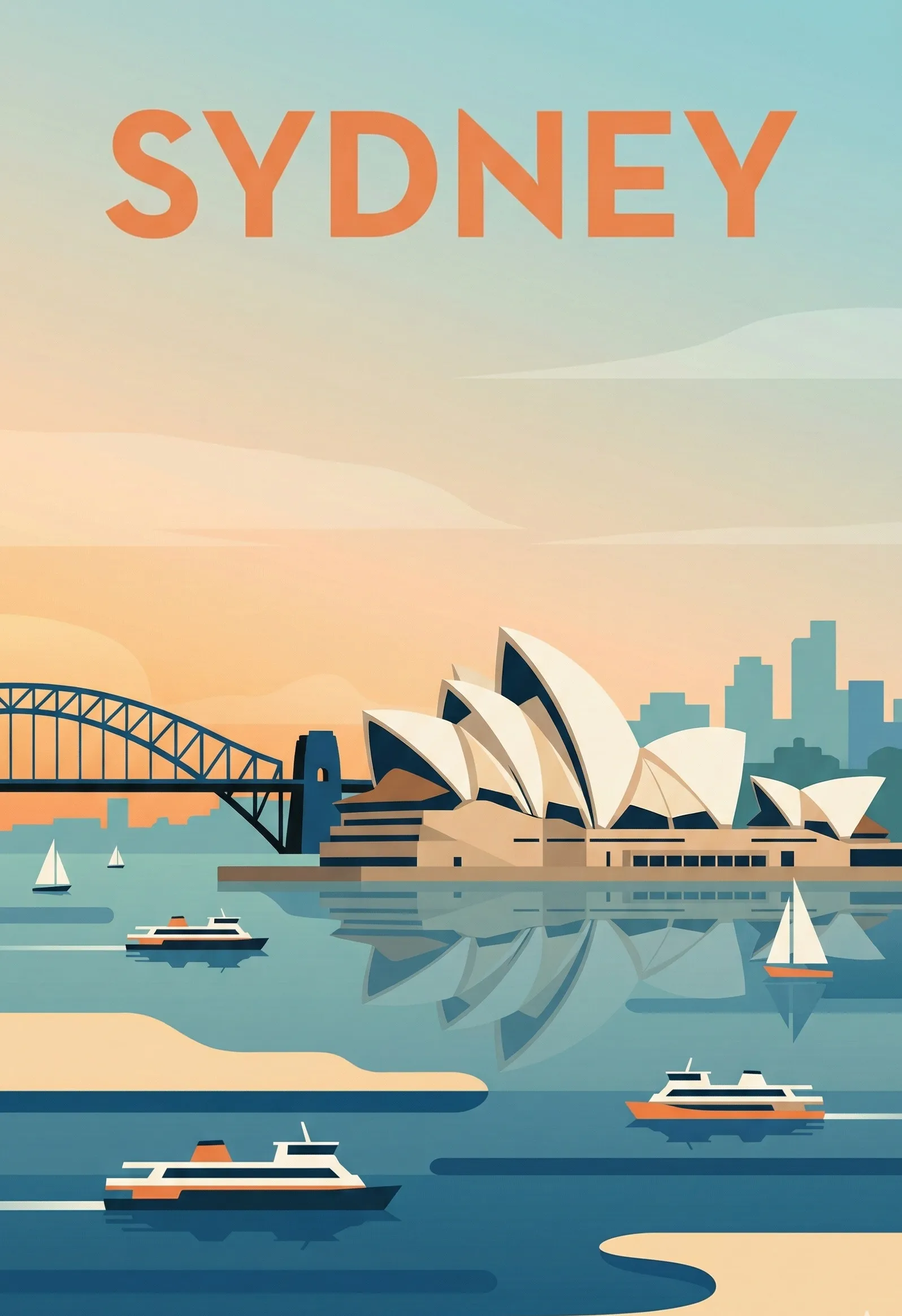 Affiche vintage Sydney – poster Sydney / Australie