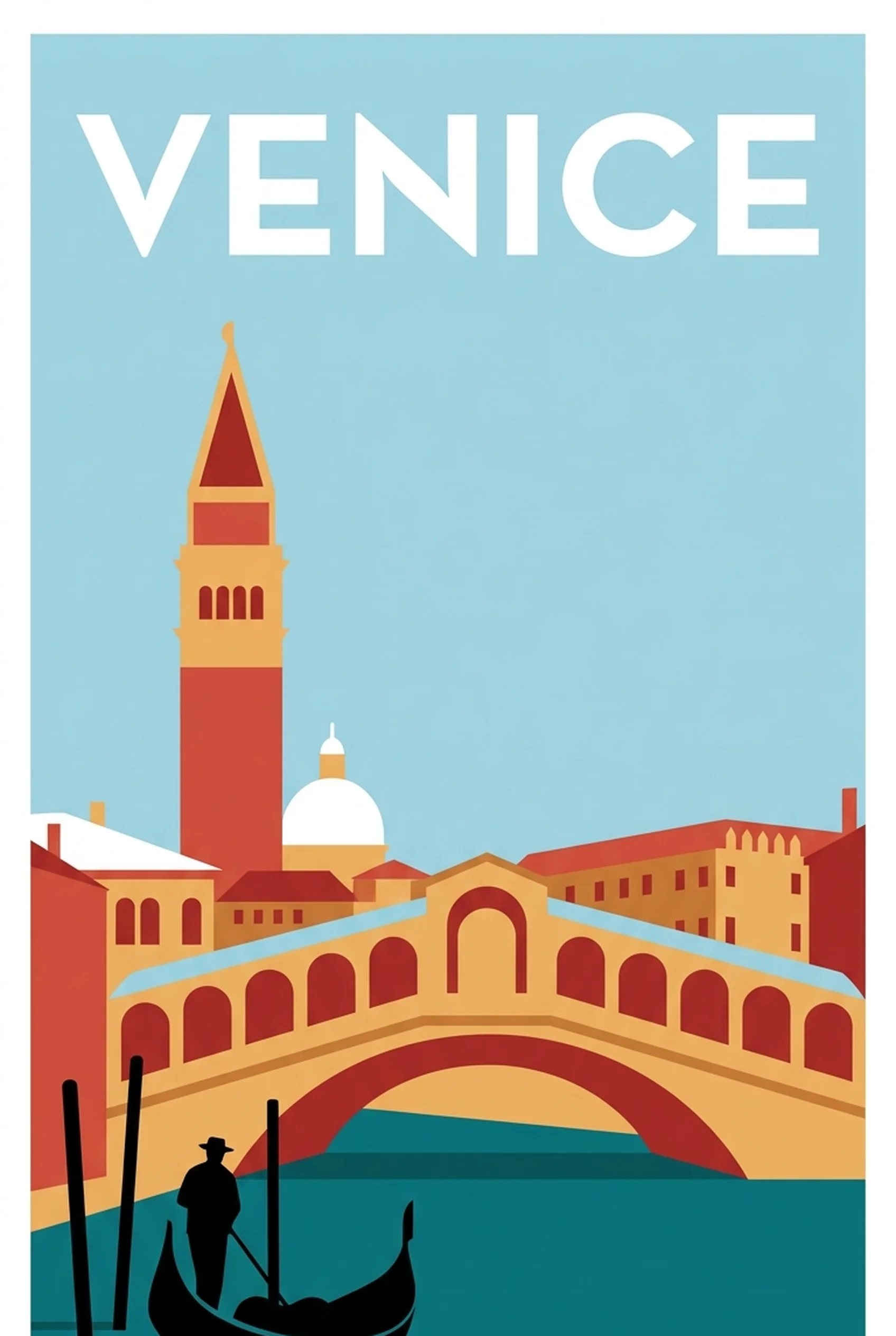 Affiche vintage Venise – poster Venise / Vénétie / Italie