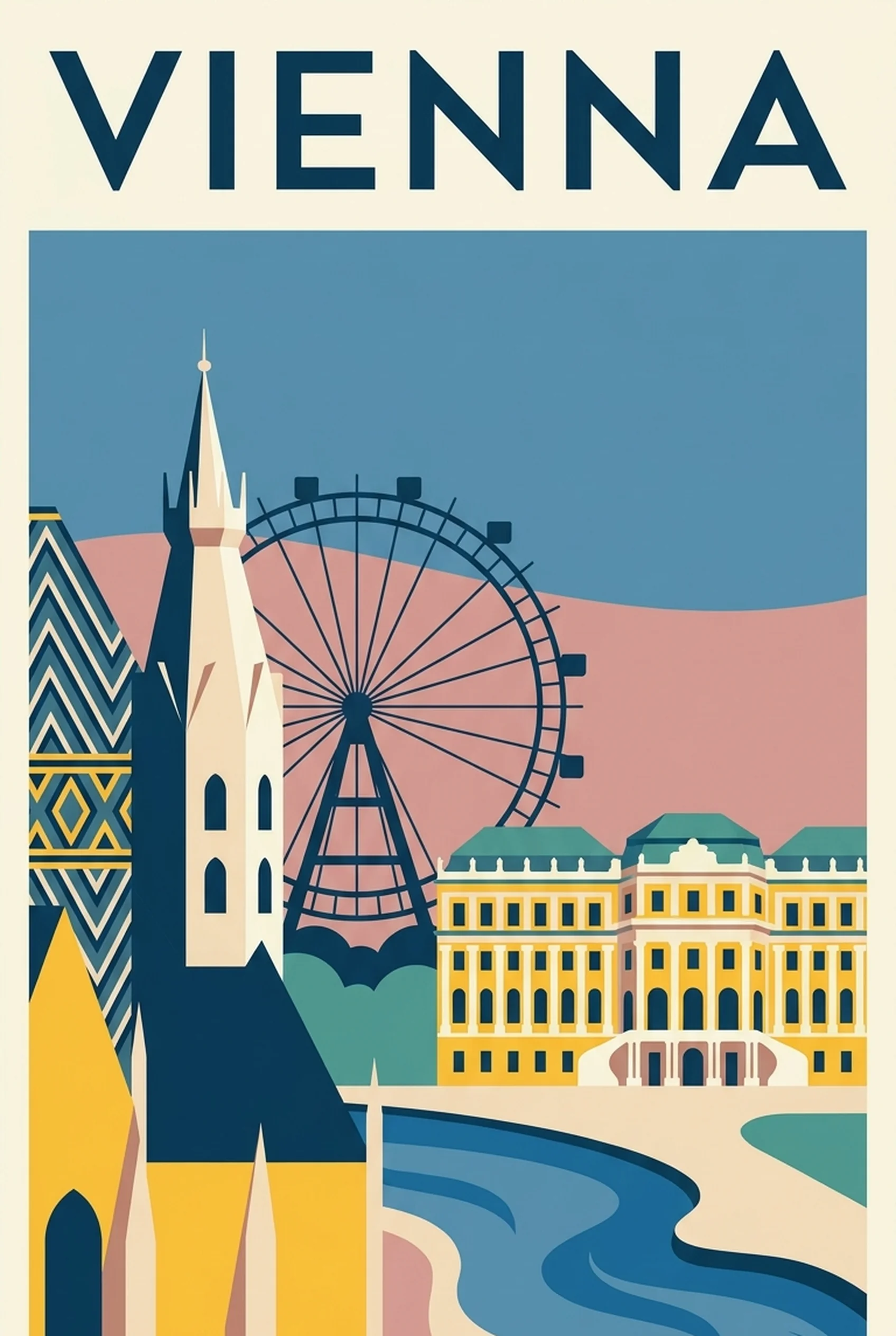 Affiche vintage Vienne – poster Vienne / Autriche